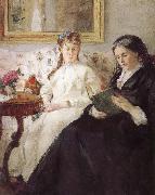 Berthe Morisot Artist-s monther and his sister oil painting reproduction